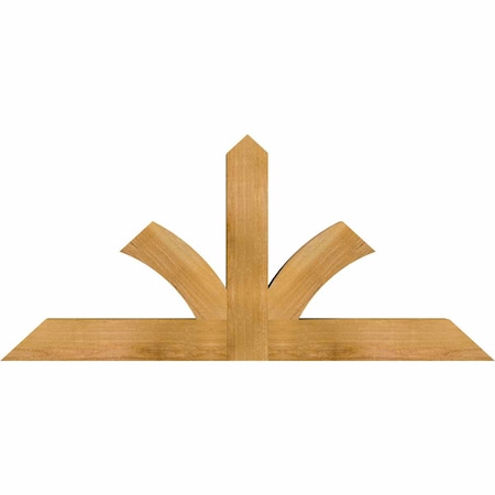 Ekena Millwork Richland Rough Sawn Timber Gable Bracket, Western Red Cedar, 48"W x 22"H x 4"D x 4"F, 11/12 Pitch GBW048X22X0404RIC00RWR